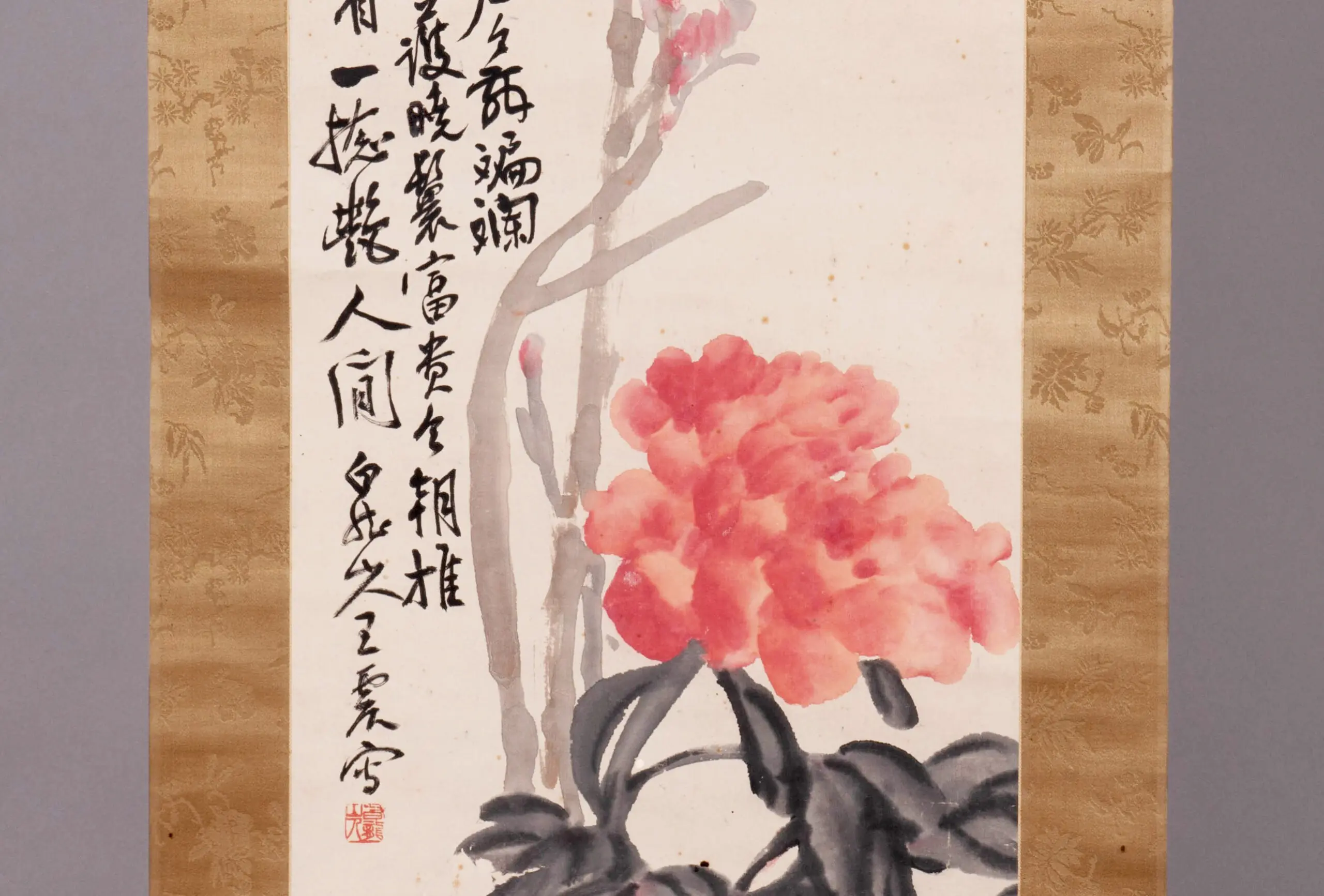牡丹の掛軸